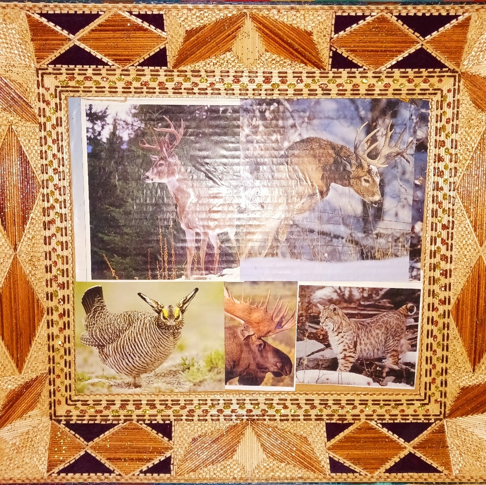 Hand Made Picture Frame Crafted From Toothpicks
